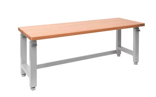 Adjustable Height Workbench Work Table Bench 72" Heavy Duty Wood Top