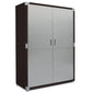 Tall Storage Tool Cabinet Locking Stainless Steel Doors 48" Wide Red Gray Black