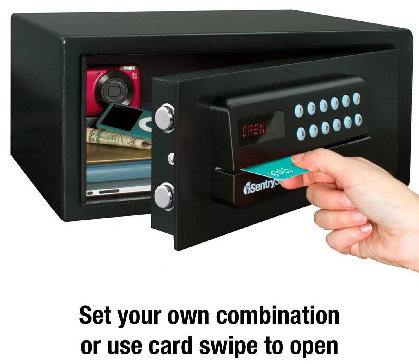 SentrySafe Security Safe Digital Keypad & Card Swipe Access 1.09 Cubic Feet
