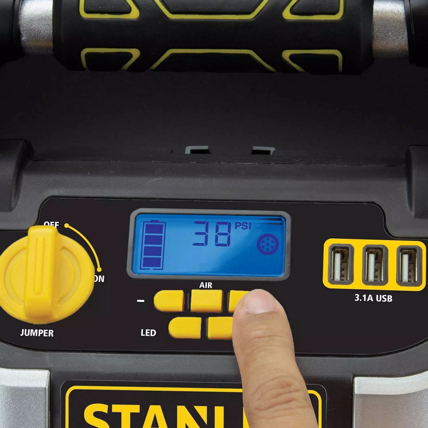 Stanley Jump Starter Power Station plus 120 PSI Air Compressor Pump 1200 Amp