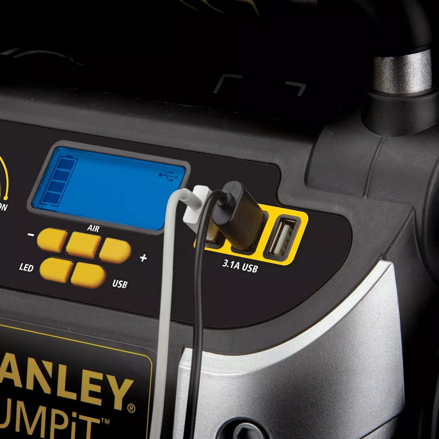 Stanley Jump Starter Power Station plus 120 PSI Air Compressor Pump 1200 Amp