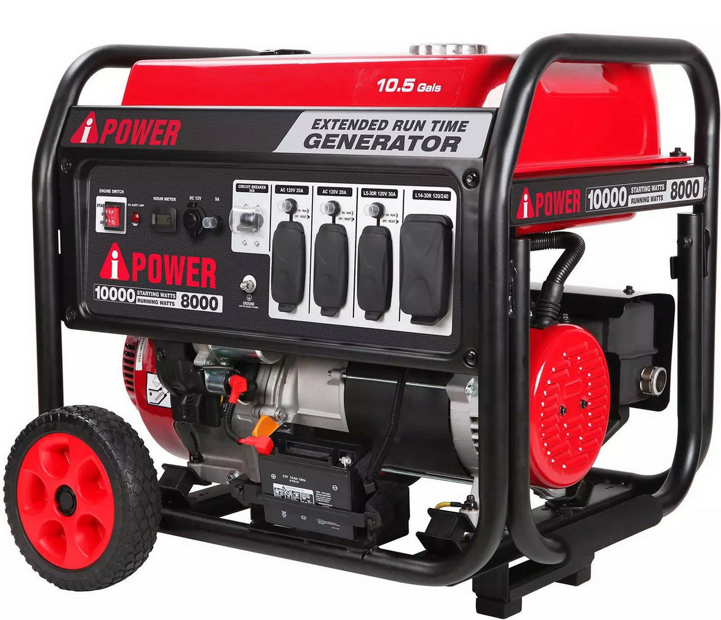 A-iPower Portable Generator Gas Powered Electric Start 10,000 Watt