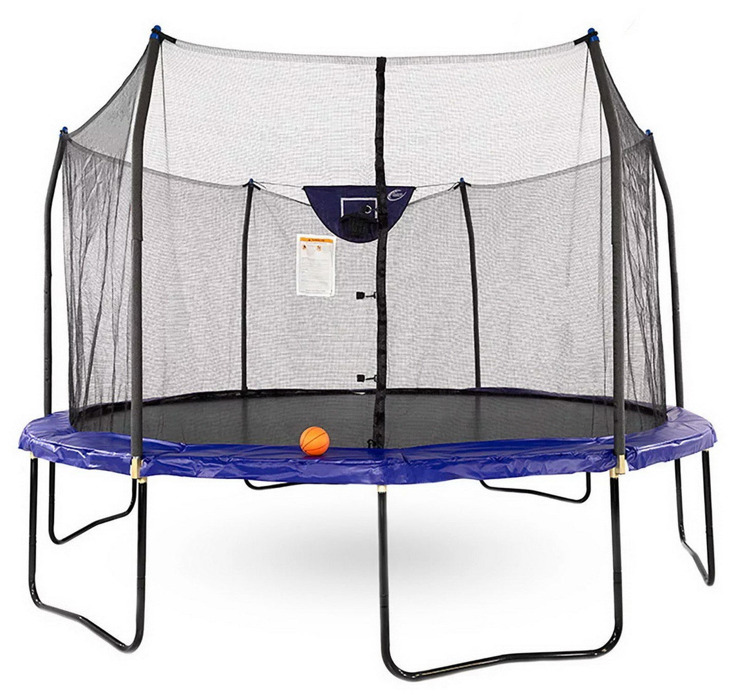 Skywalker 14' Round Trampoline with Basketball Goal Hoop Ball & Safety Enclosure