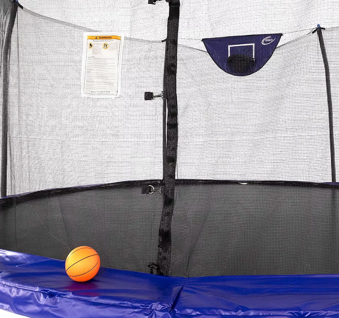 Skywalker 14' Round Trampoline with Basketball Goal Hoop Ball & Safety Enclosure