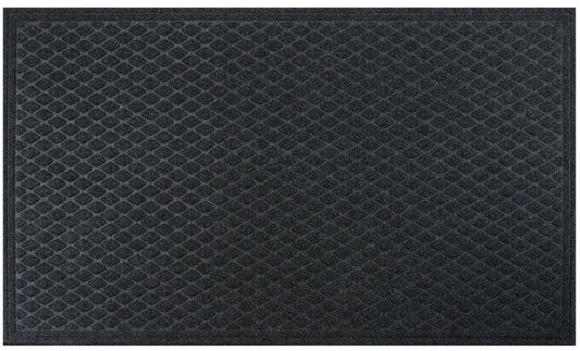 Large 3' x 5' Door Mat Outdoor Indoor Diamond Scraper Floor Carpet Dark Gray