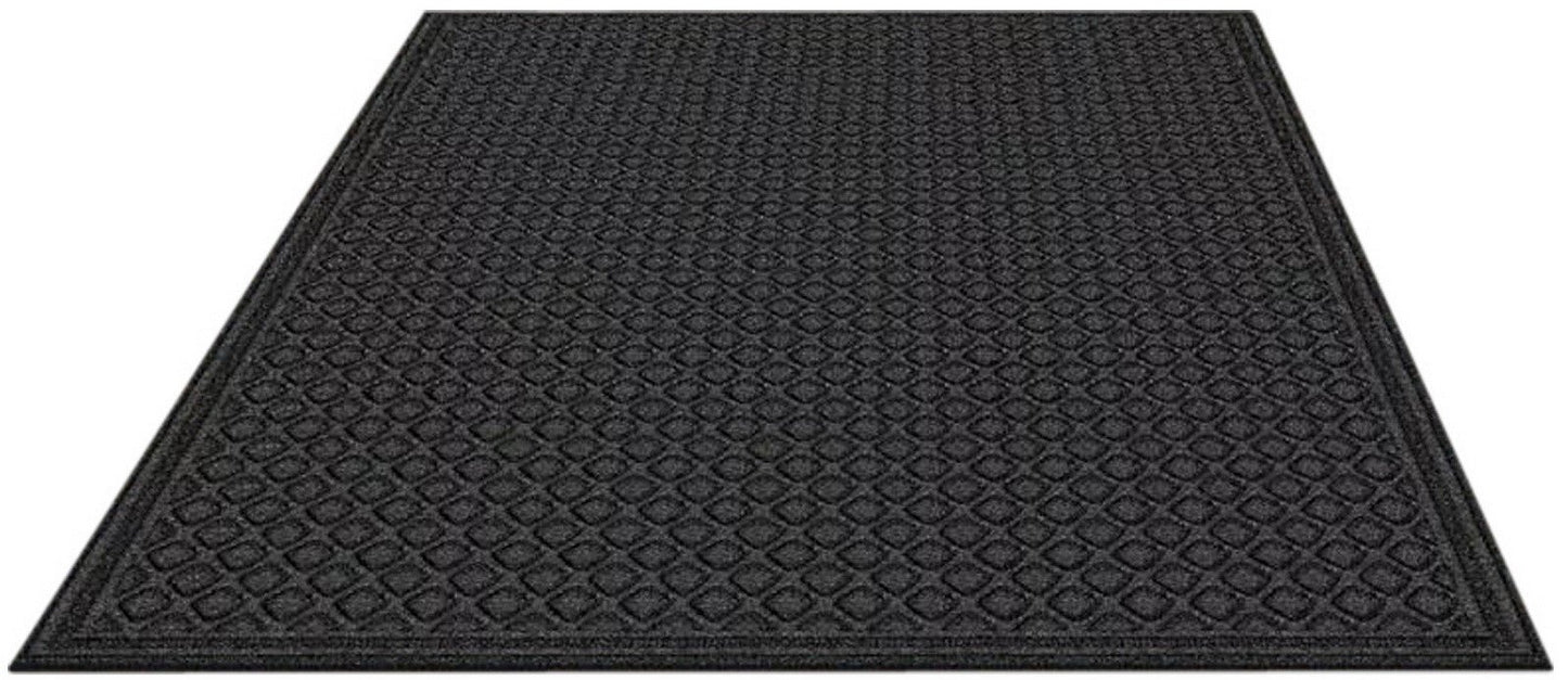 Large 3' x 5' Door Mat Outdoor Indoor Diamond Scraper Floor Carpet Dark Gray