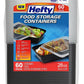 60 pc Hefty 28 oz Food Storage Containers 30 Take-Out Boxes 30 No-Leak Lids
