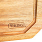 Viking Acacia Wood Kitchen Cutting Carving Board 18" x 12" Reversible Juice Well