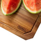 Viking Acacia Wood Kitchen Cutting Carving Board 18" x 12" Reversible Juice Well