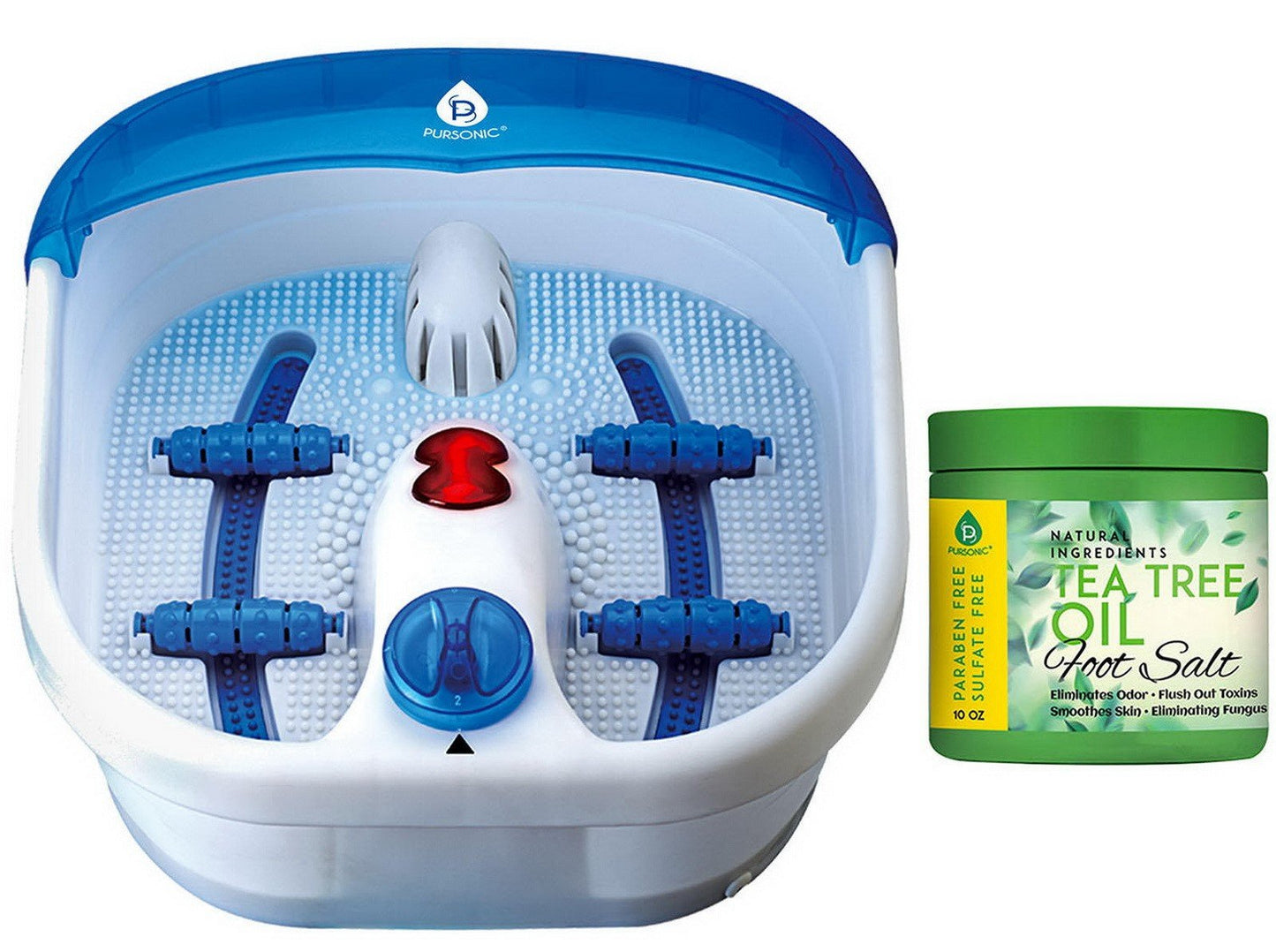 Pursonic Heated Foot Spa Massager Massage Machine with Tea Tree Foot Salts