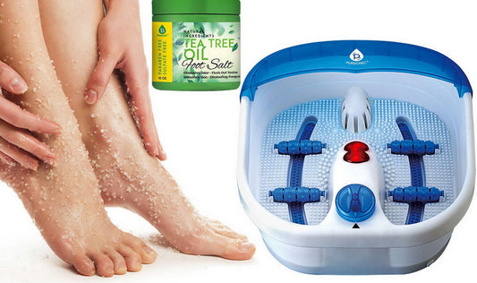 Pursonic Heated Foot Spa Massager Massage Machine with Tea Tree Foot Salts