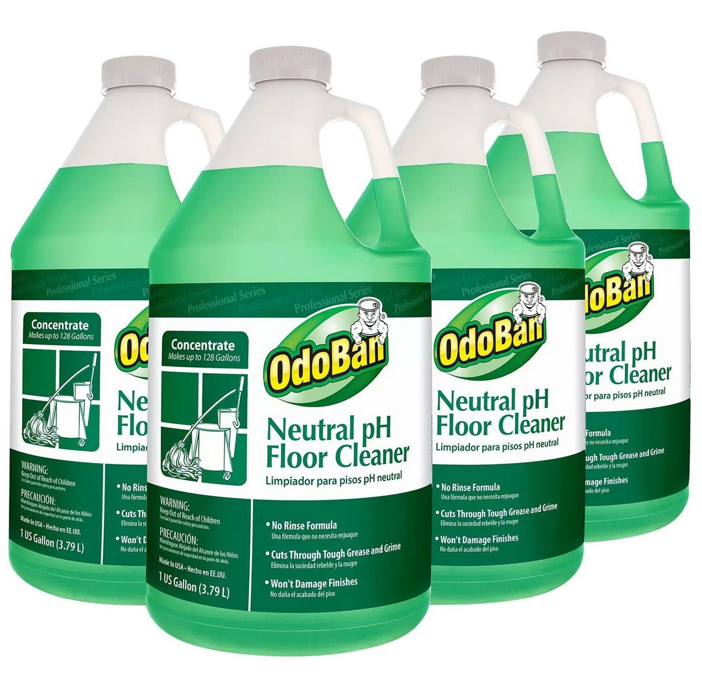 OdoBan Floor Cleaner Neutral pH Floor Cleaner 4 pack of 1 Gallon