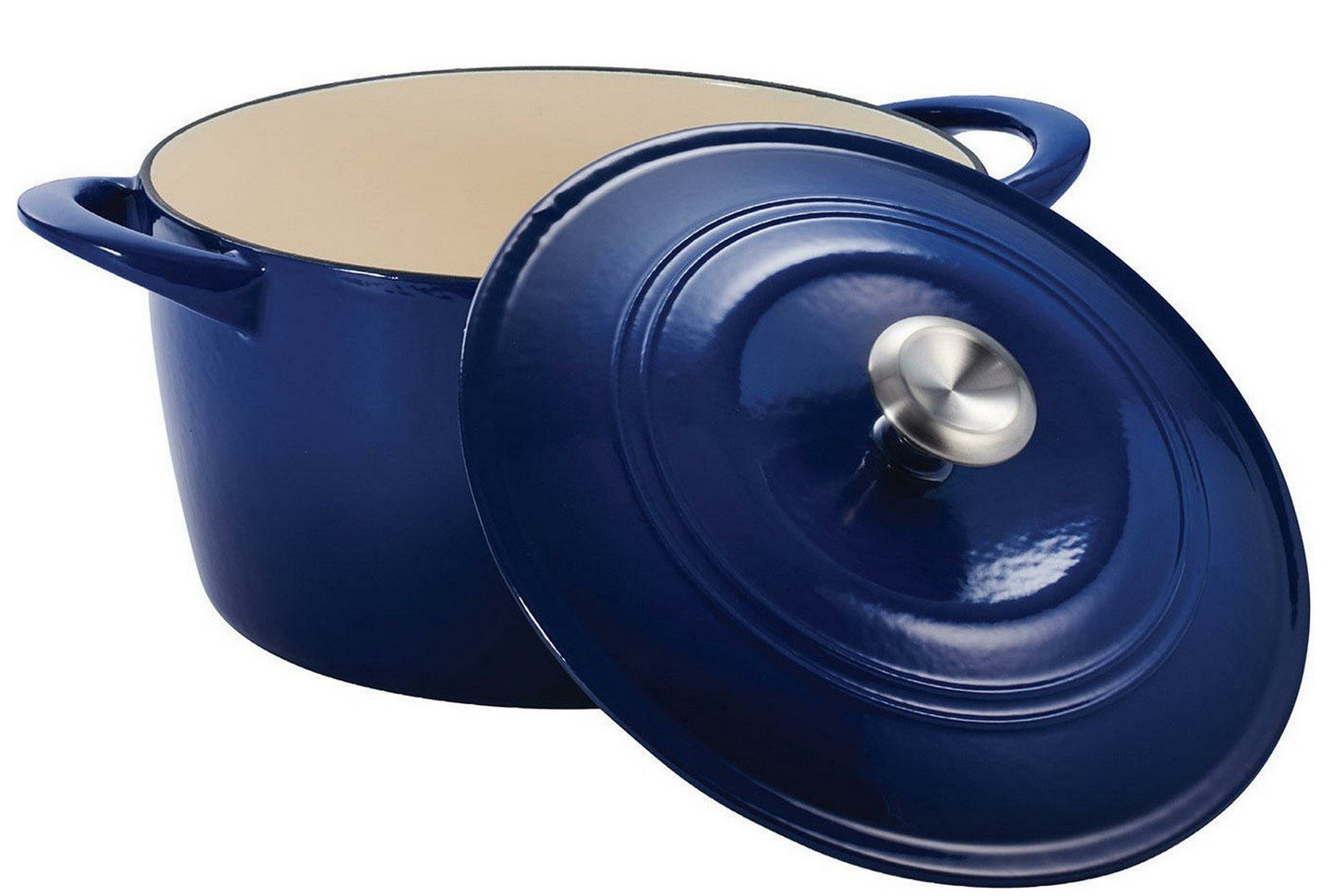 Tramontina 7 Quart Dutch Oven Enameled Cast Iron Covered Round Large Cooking Pot