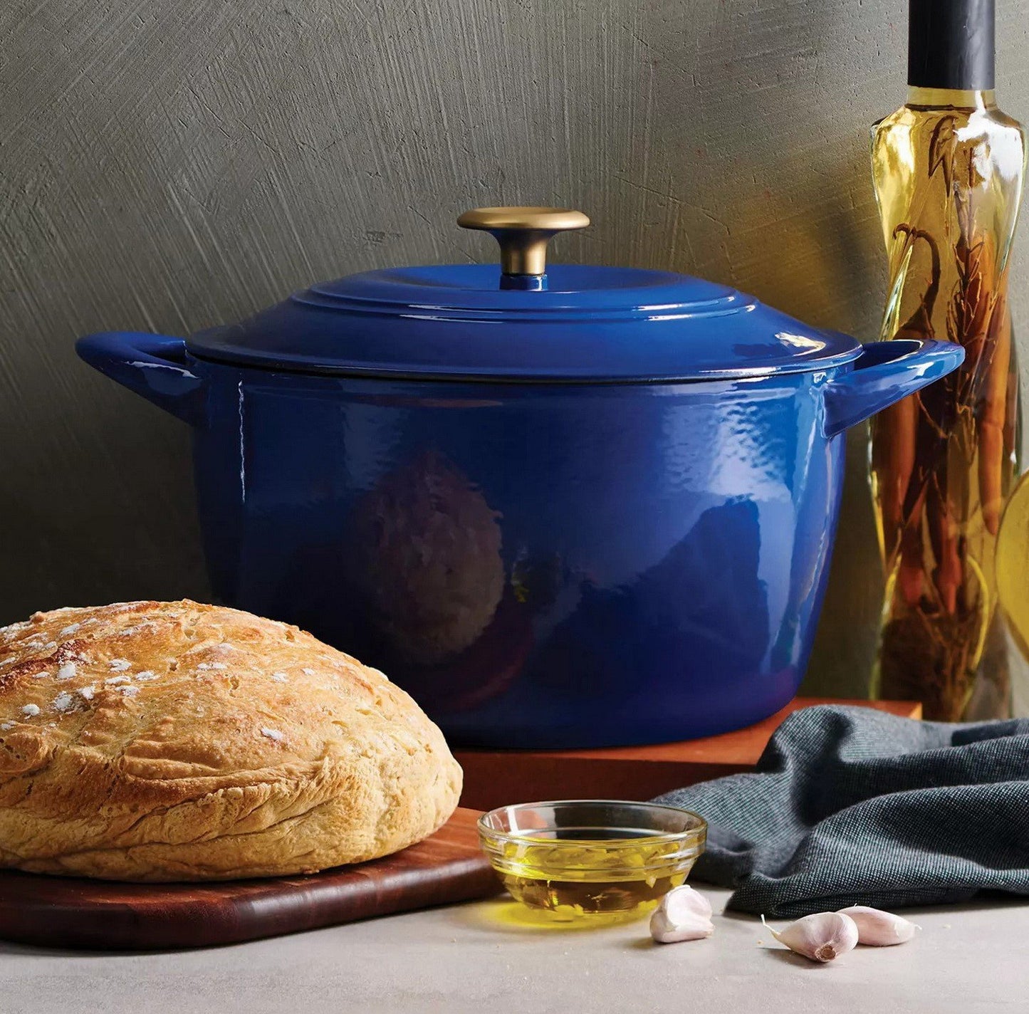 Tramontina 7 Quart Dutch Oven Enameled Cast Iron Covered Round Large Cooking Pot