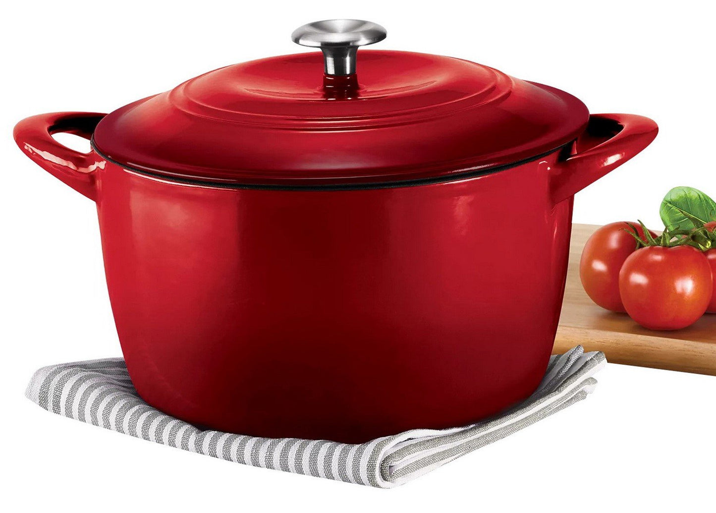 Tramontina 7 Quart Dutch Oven Enameled Cast Iron Covered Round Large Cooking Pot