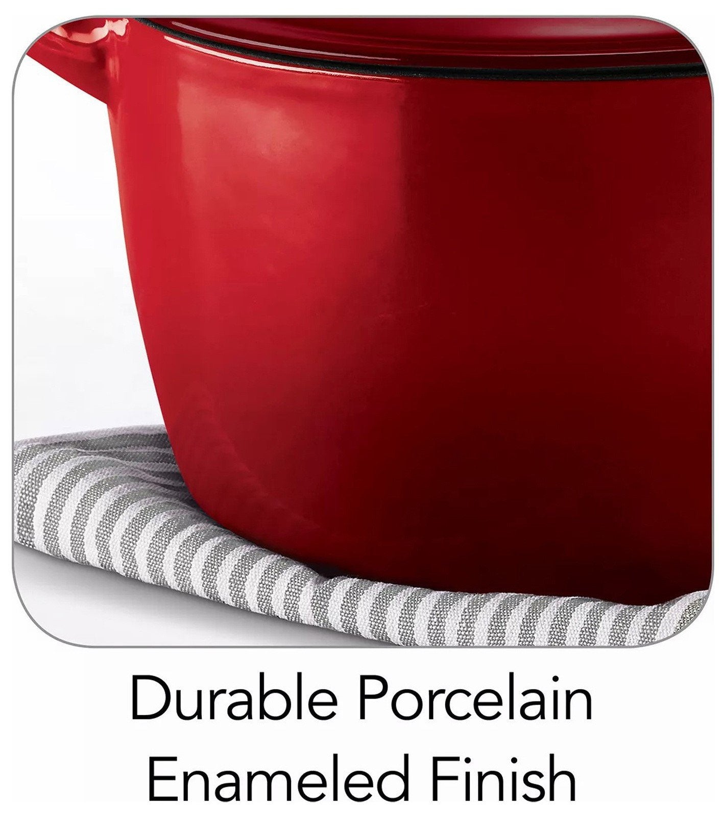 Tramontina 7 Quart Dutch Oven Enameled Cast Iron Covered Round Large Cooking Pot