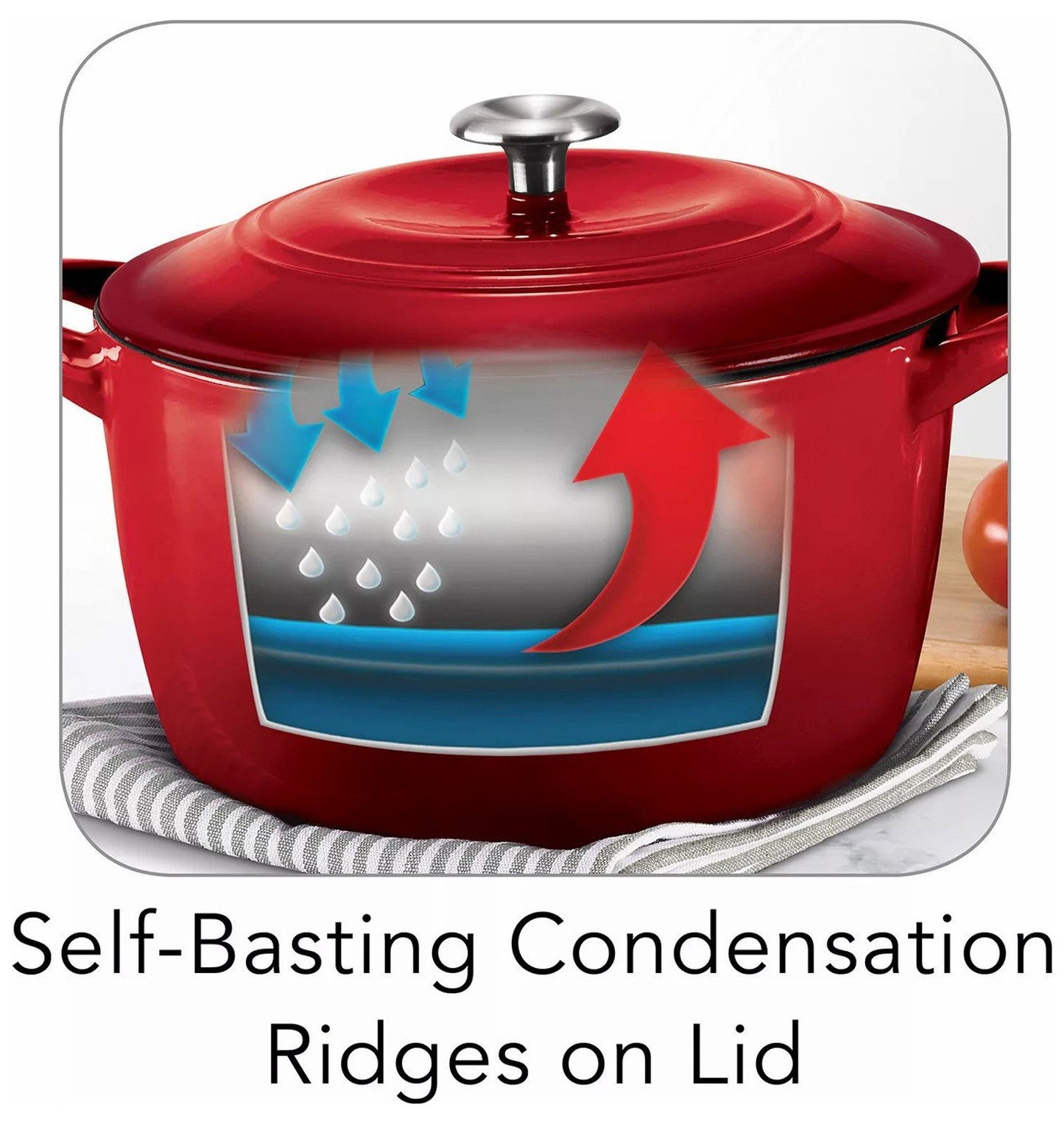 Tramontina 7 Quart Dutch Oven Enameled Cast Iron Covered Round Large Cooking Pot