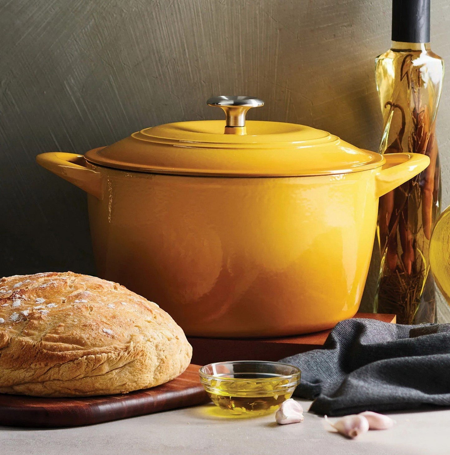 Tramontina 7 Quart Dutch Oven Enameled Cast Iron Covered Round Large Cooking Pot