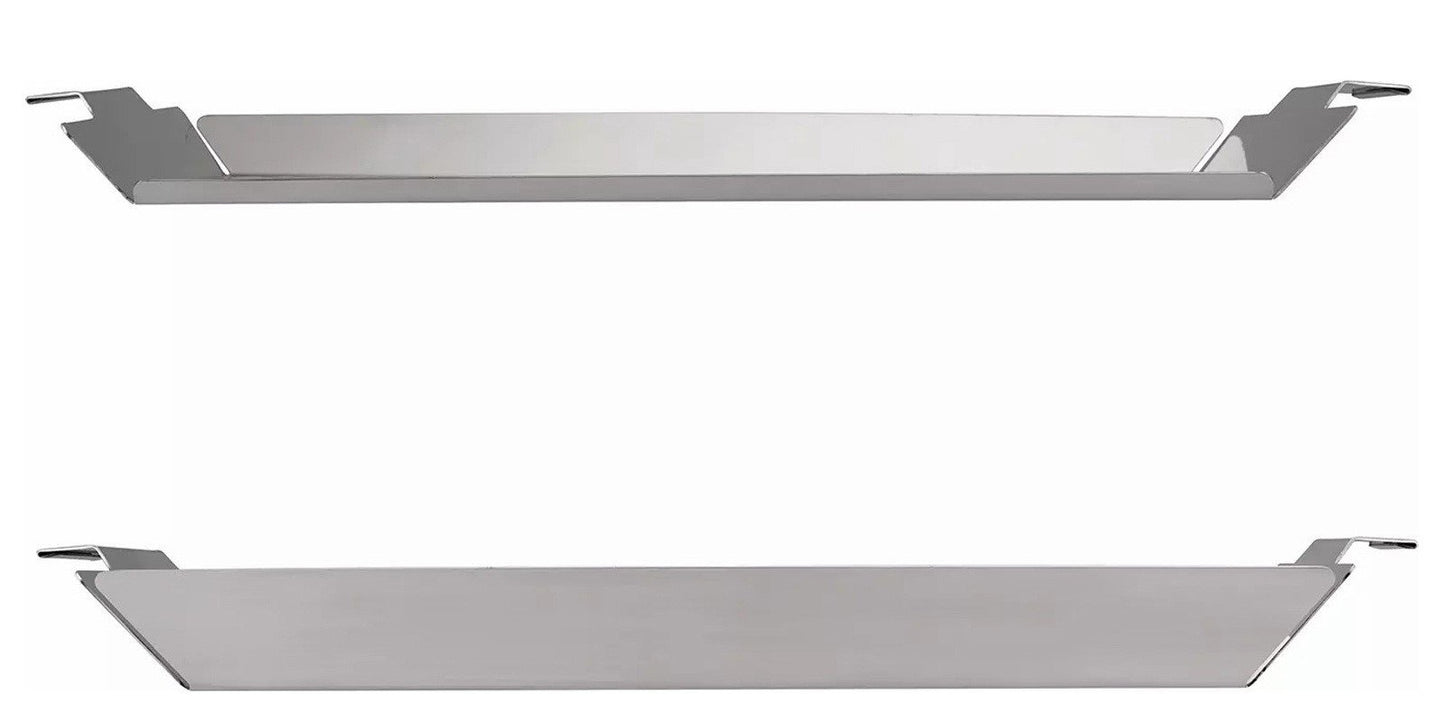 Set of 2 Stainless Steel Outdoor BBQ Grill Roasting Pans 19" x 13" Perforated