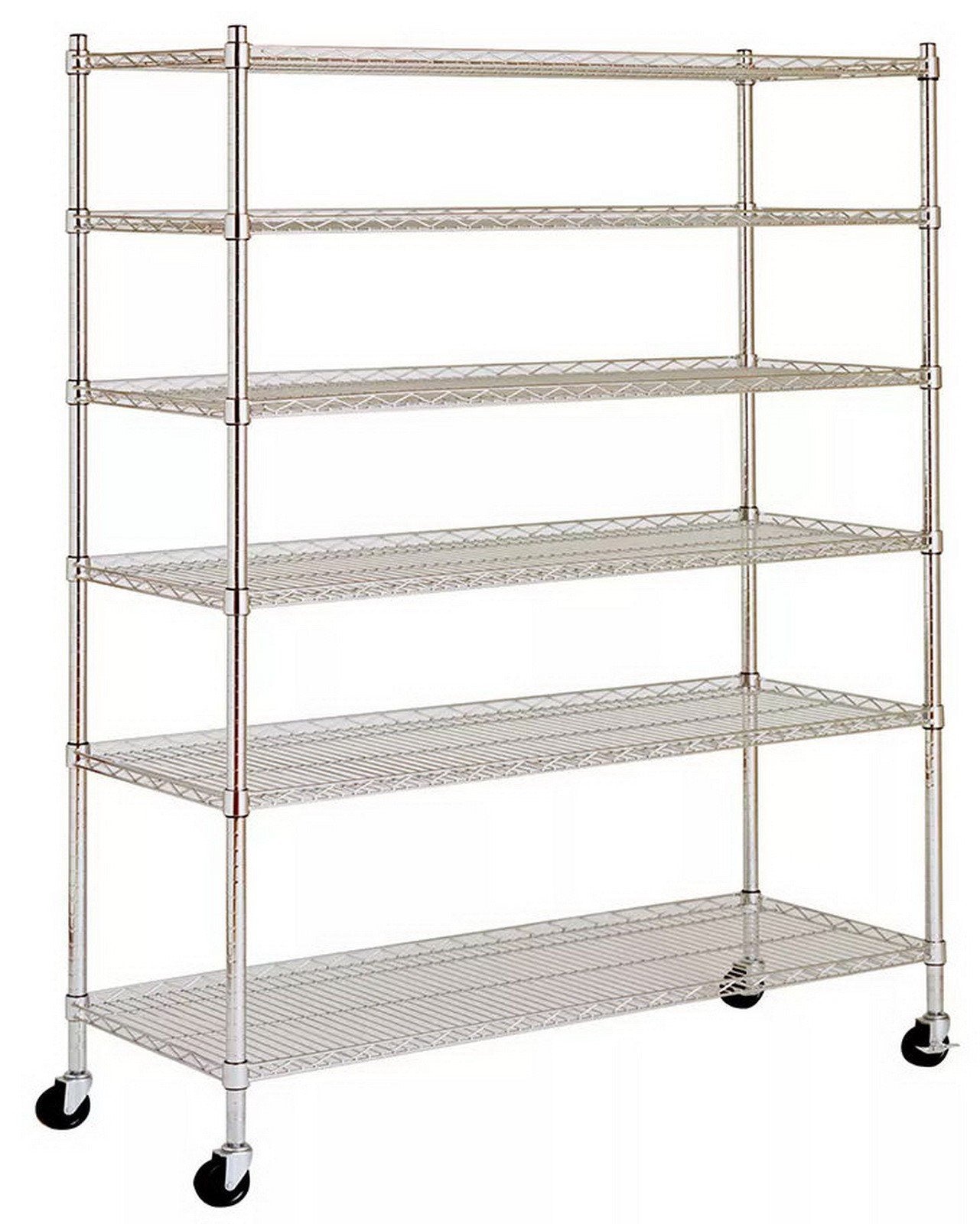 6 Tier Shelving Unit Steel Metal Storage Rack 72