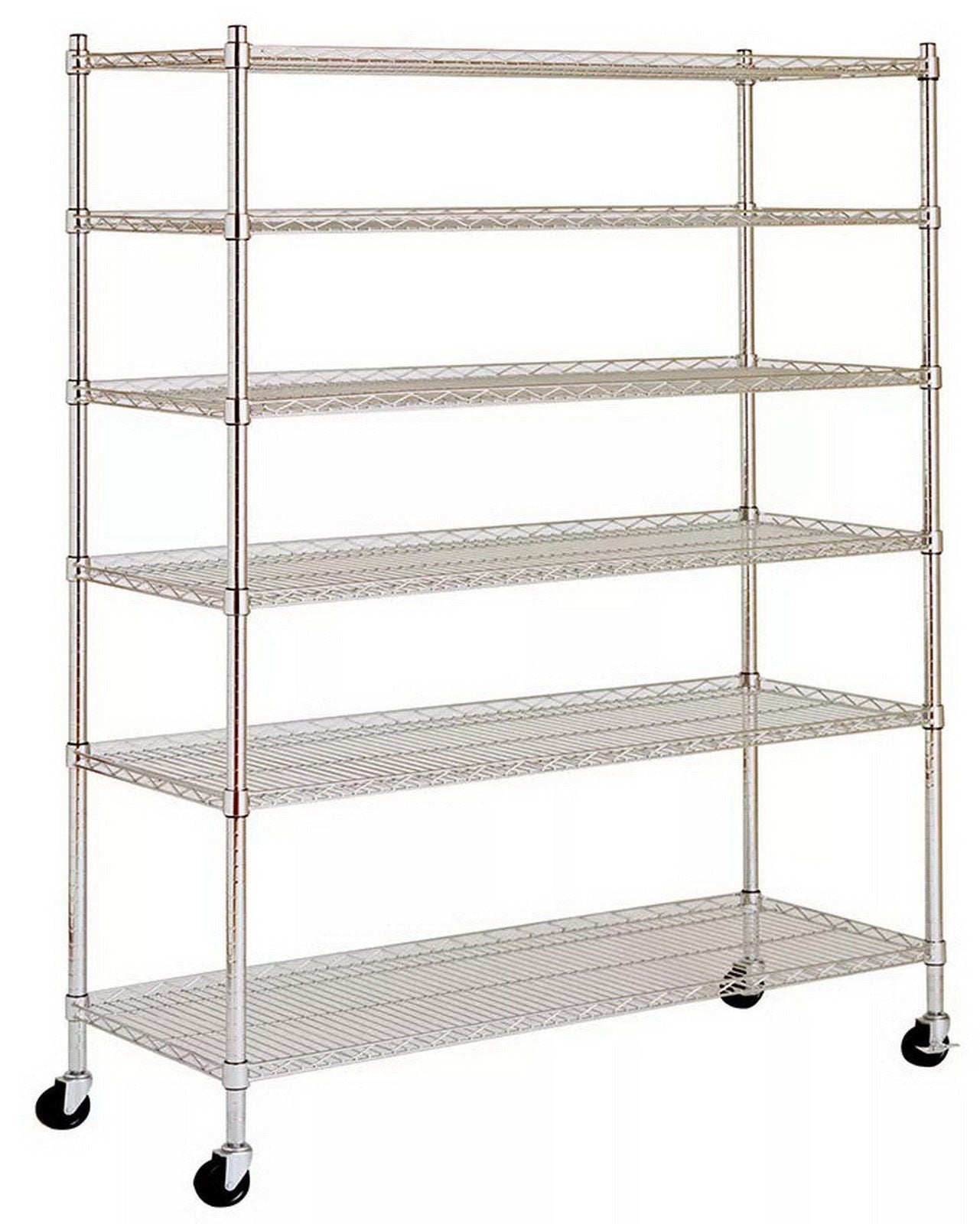 6 Tier Shelving Unit Steel Metal Storage Rack 72" Tall 3600 lb Capacity