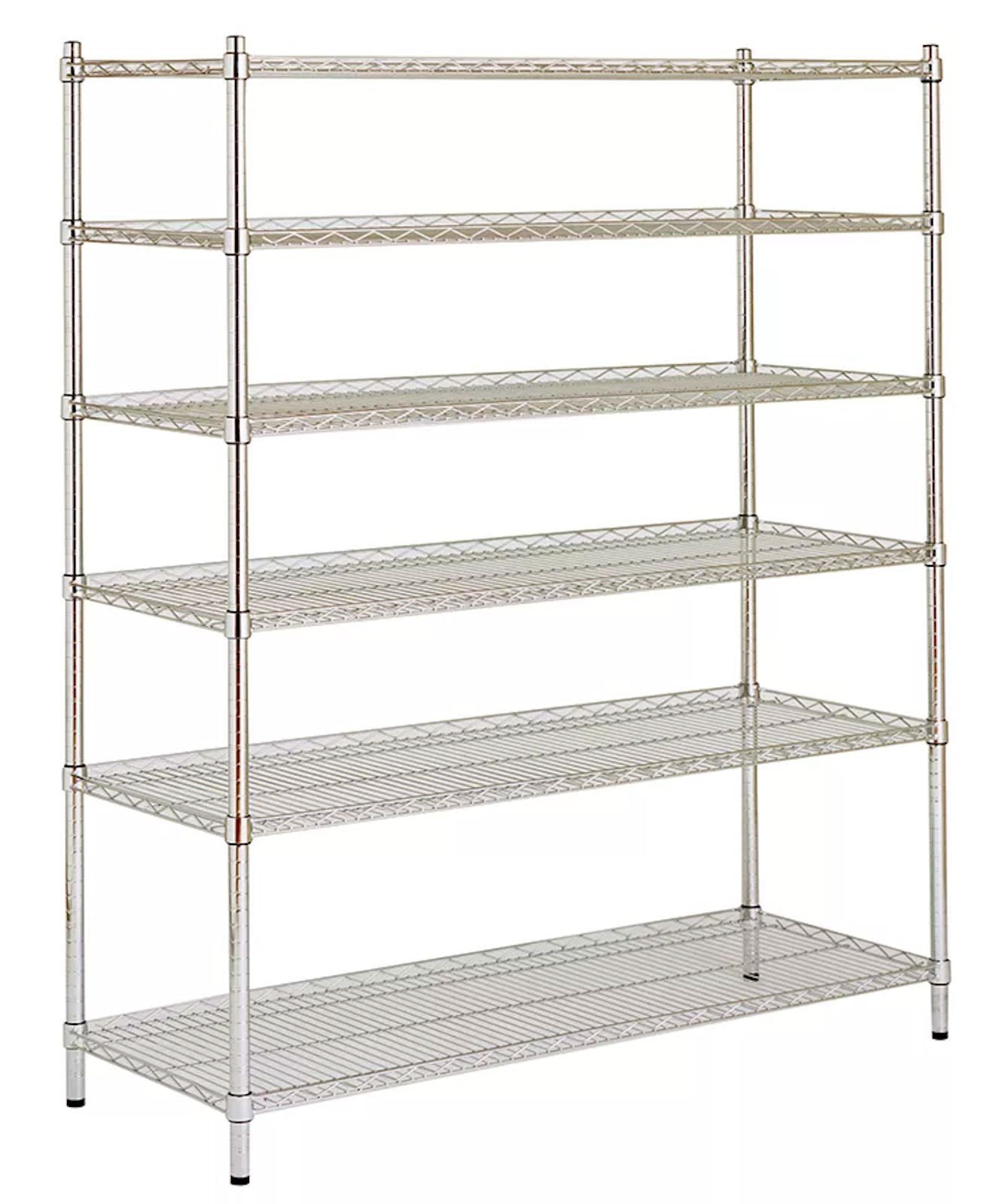 6 Tier Shelving Unit Steel Metal Storage Rack 72" Tall 3600 lb Capacity