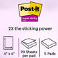 90 Sheet 4" x 6" Post-it Notes Super Sticky Note Pads Yellow 5 10 or 15 pack