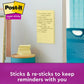 90 Sheet 4" x 6" Post-it Notes Super Sticky Note Pads Yellow 5 10 or 15 pack