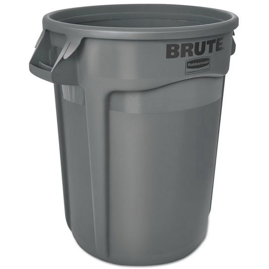 Rubbermaid Brute Large Plastic Trash Can Gray 32 Gallon Garbage Wastebasket