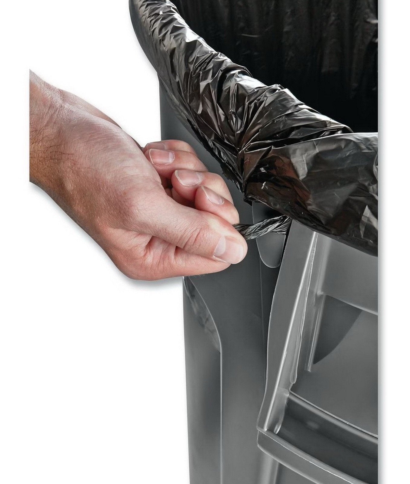 Rubbermaid Brute Large Plastic Trash Can Gray 32 Gallon Garbage Wastebasket