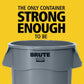 Rubbermaid Brute Large Plastic Trash Can Gray 32 Gallon Garbage Wastebasket