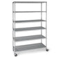 6 Shelf Wire Shelving Metal Storage Rack Heavy Duty Chrome Plated Steel