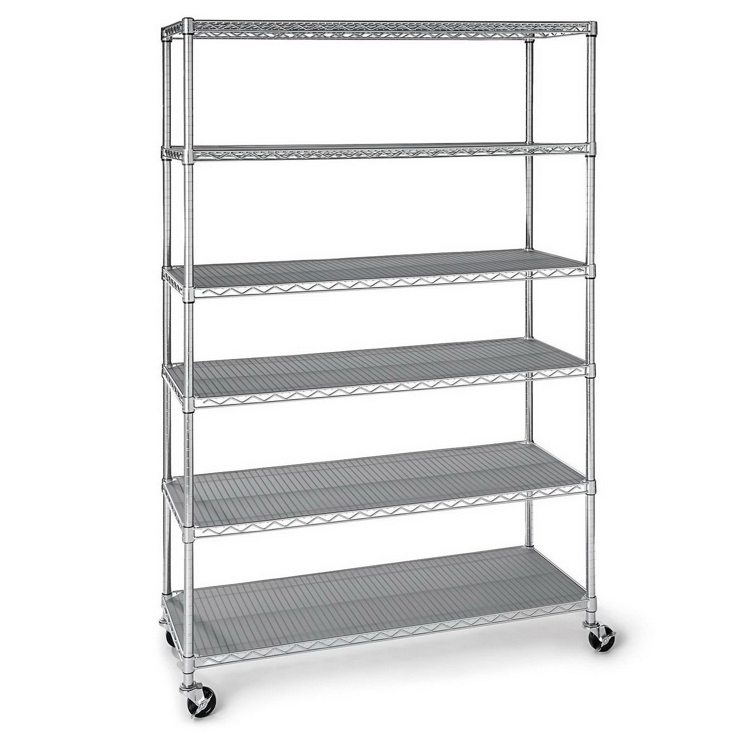 6 Shelf Wire Shelving Metal Storage Rack Heavy Duty Chrome Plated Steel