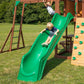 Cedar Wood Playground Swing Set Huge 9 Kid Fort Wave Slide Climbing Wall