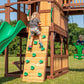 Cedar Wood Playground Swing Set Huge 9 Kid Fort Wave Slide Climbing Wall