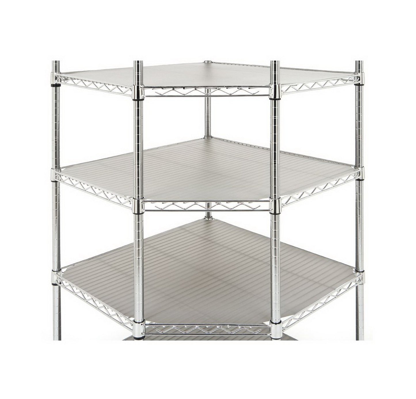 6 Tier Corner Shelving Unit Heavy Duty Steel Storage Shelf Adjustable Height