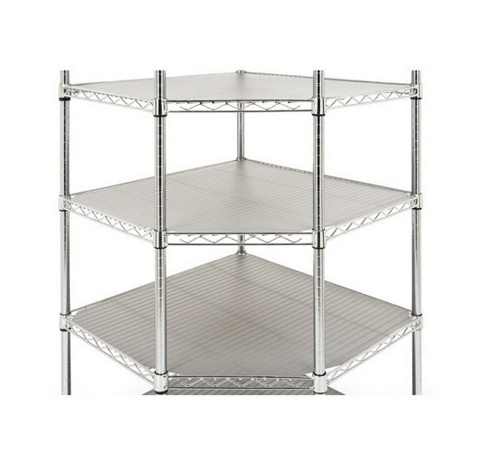 6 Tier Corner Shelving Unit Heavy Duty Steel Storage Shelf Adjustable Height