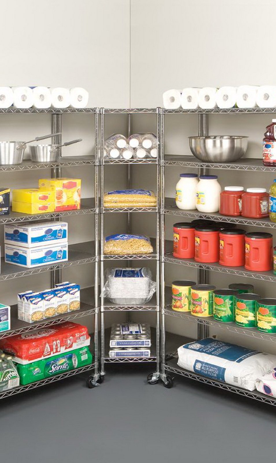 6 Tier Corner Shelving Unit Heavy Duty Steel Storage Shelf Adjustable Height