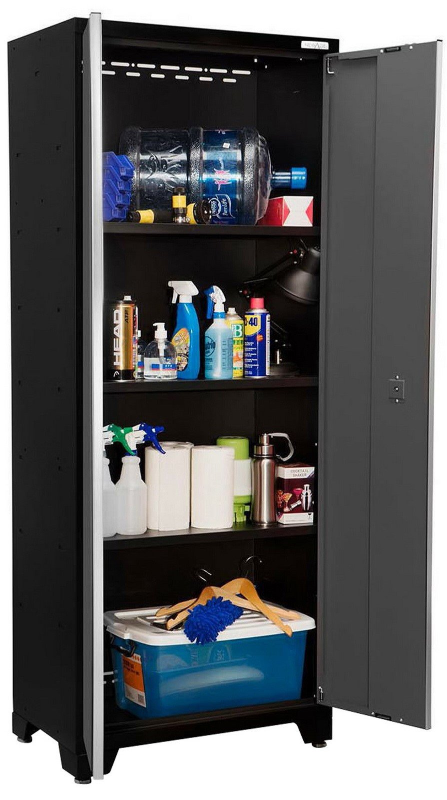 Huge 9 pc Garage Storage Tool Cabinets Set 72" Stainless Steel Top Work Bench