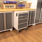 Huge 9 pc Garage Storage Tool Cabinets Set 72" Stainless Steel Top Work Bench