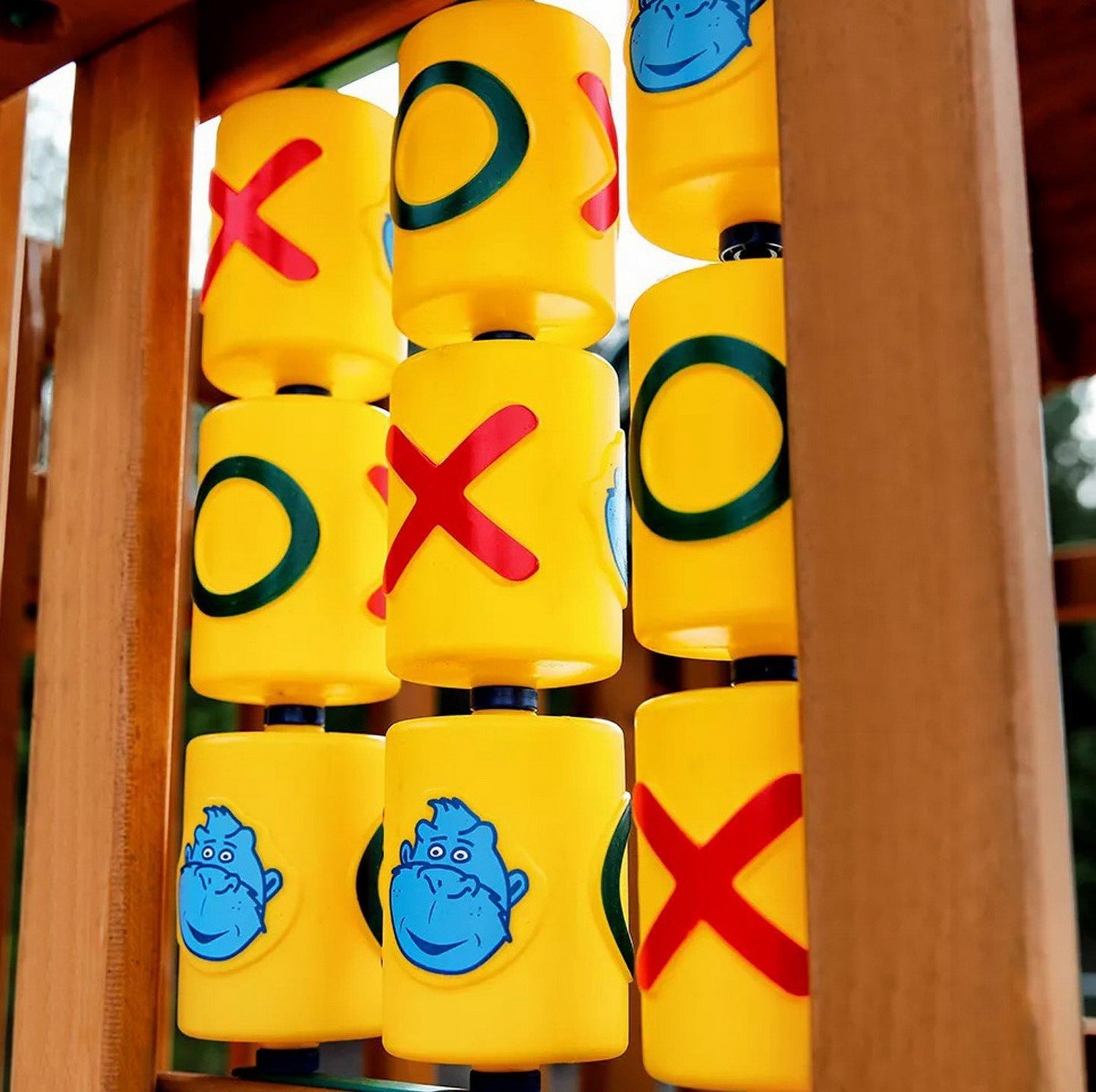 Giant Cedar Wood Playground Play Set Swing Slide Clubhouse Rock Wall