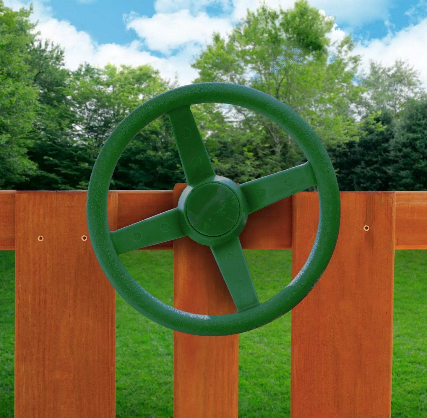 Giant Cedar Wood Playground Play Set Swing Slide Clubhouse Rock Wall