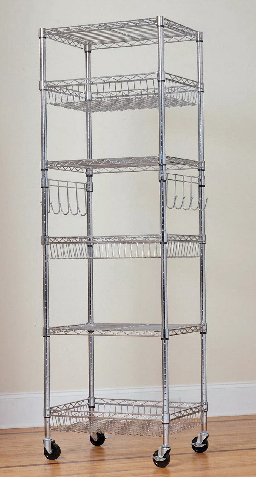 Heavy Duty 24" 6 Tier Steel Rack Storage Shelving Unit Adjustable Metal Shelf