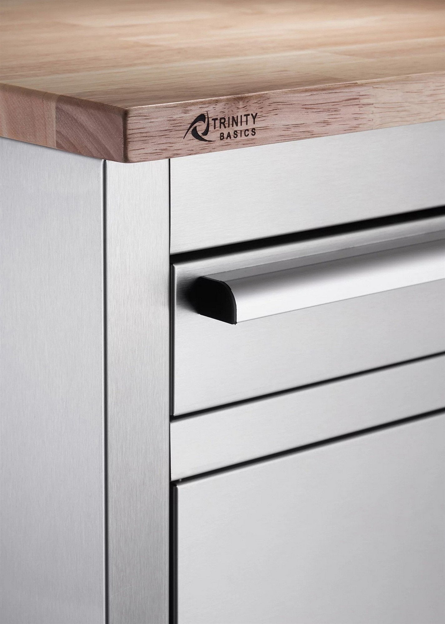 31" Stainless Steel Wood Top Workbench w/ Pegboard Tool Storage Box Work Bench