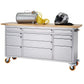 72" Stainless Steel Rolling Workbench 8 Drawer 2 Door Tool Storage Box Cabinet