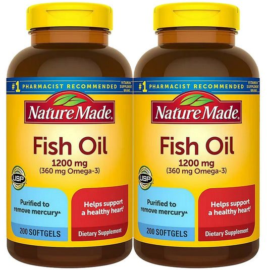 Nature Made Fish Oil 1200 mg Softgels 2 Pack 400 count total