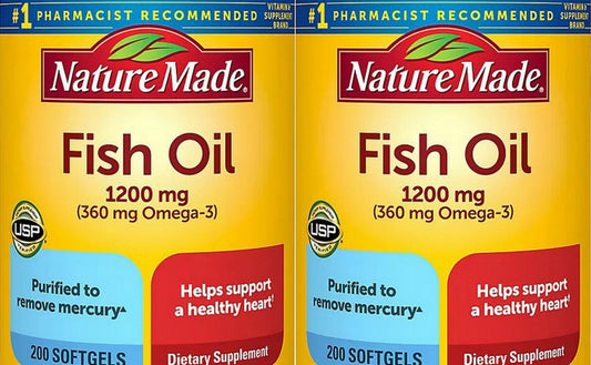 Nature Made Fish Oil 1200 mg Softgels 2 Pack 400 count total