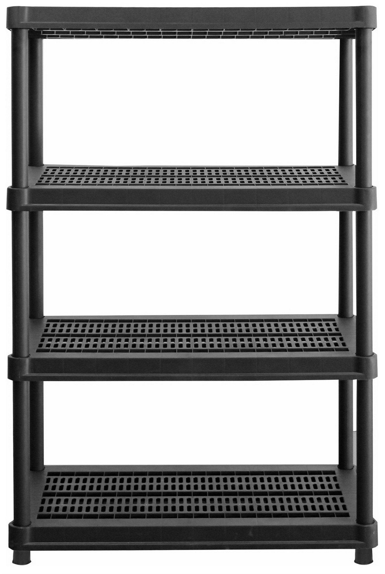 Heavy Duty 4 Tier Shelving Resin Storage Shelves 600 lb Capacity 36" x 18" x 55"