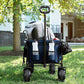 Folding Gear Transport Cart Beach Wagon 180 lb Capacity All Terrain Wheels