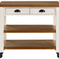 Solid Wood Kitchen Island Cart 2 Drawers 2 Shelves 42" x 24" x 36" High White